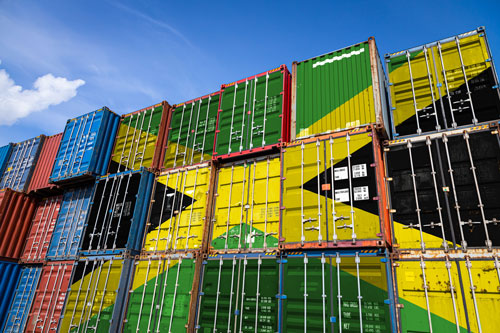 jamaican flag containers